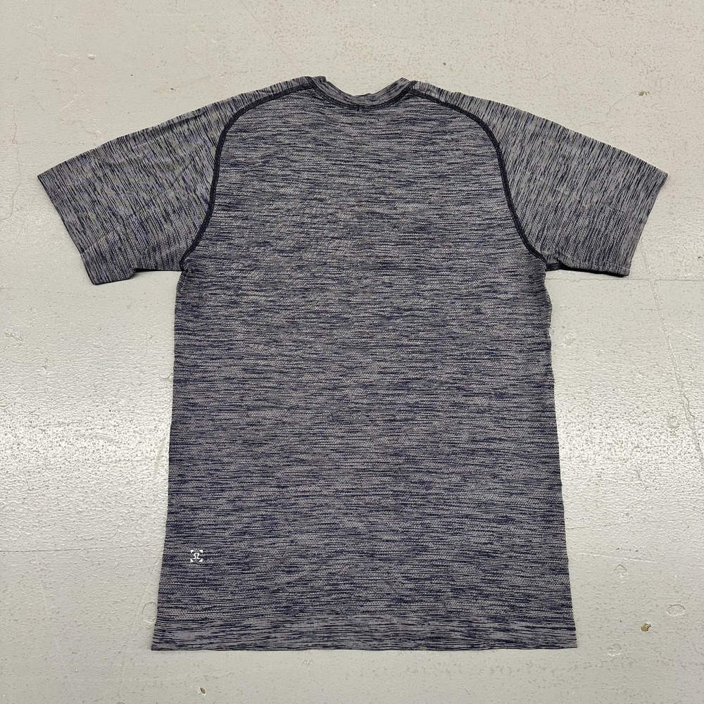 Lulu Lemon Mens Small Blue Gray Heather Performance Athletic Tee - Picture 5 of 8